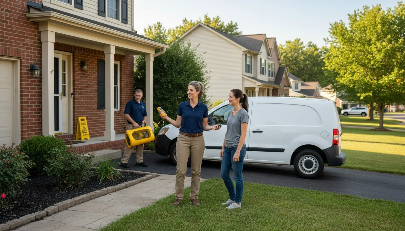 Residential water damage restoration in Jameson, MO